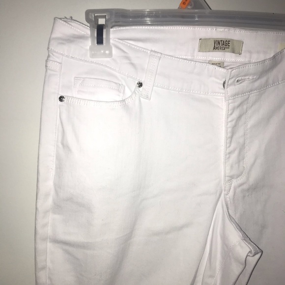 NWOT Vintage America white capris - Picture 4 of 9